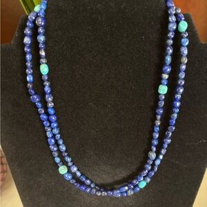 Jay King Mine Finds Lapis Lazuli &  Turquoise Necklace 36”  (P)